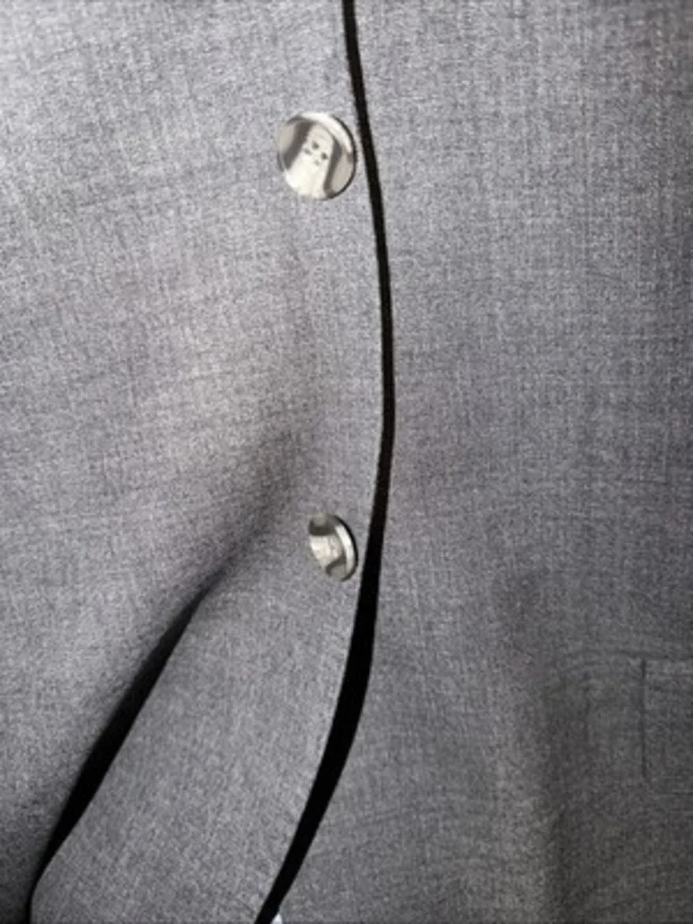SuitSupply Lazio VBC Tropical Wool Suit Gray 44R FLAW READ